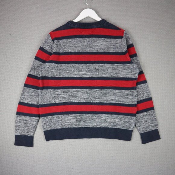 Tommy Hilfiger Knit Striped Sweater Mens Large Vintage - Picture 2 of 5